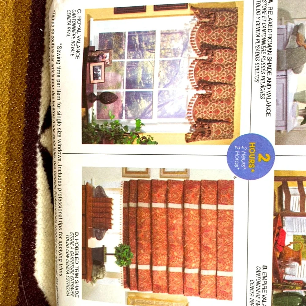 VOGUE MCCALLS SIMPLICITY HOME DECOR IN A SEC & HOME DECOR UNCUT PATTERNS